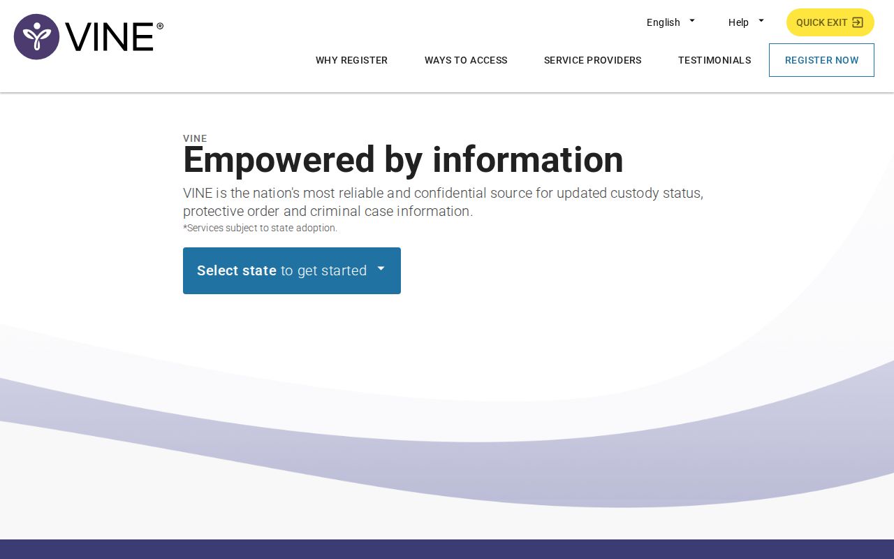 VINELink Missouri search interface for finding an individual custody record
